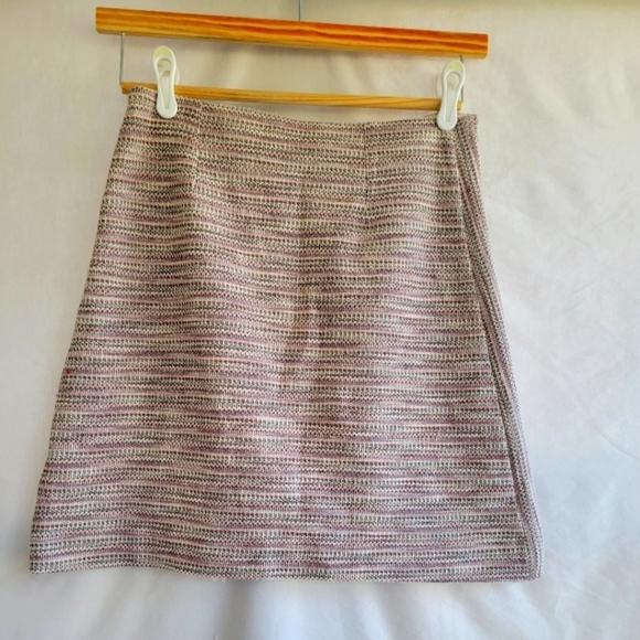 Anthropologie Maeve Fringe Woven Tweed Skirt - Picture 3 of 4